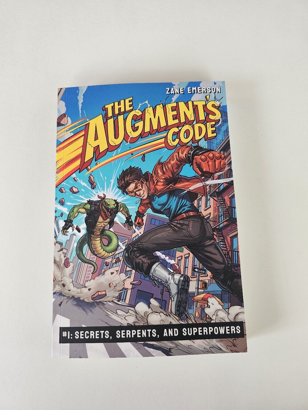 The Augment's Code #1 Superpowers A Superhero LitRPG by Zane Emerson SIGNED PB